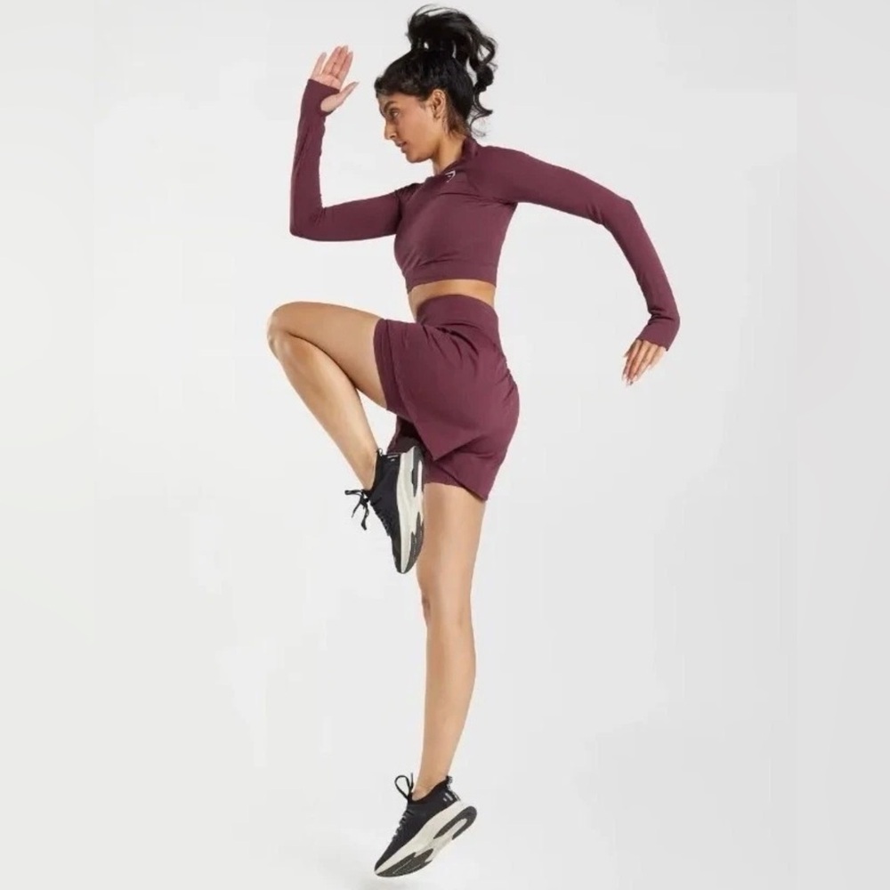 Gymshark Maroon Two in One Vital Seamless Skort size XS EUC - Picture 4 of 10
